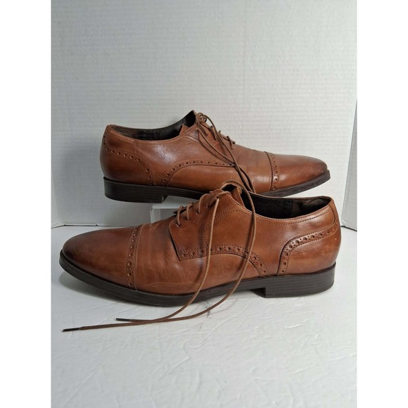 Cole Haan Other - Cole Haan Mens Cap Toe Oxford Dress Shoes Brown Leather Lace Up Size 11.5 M READ